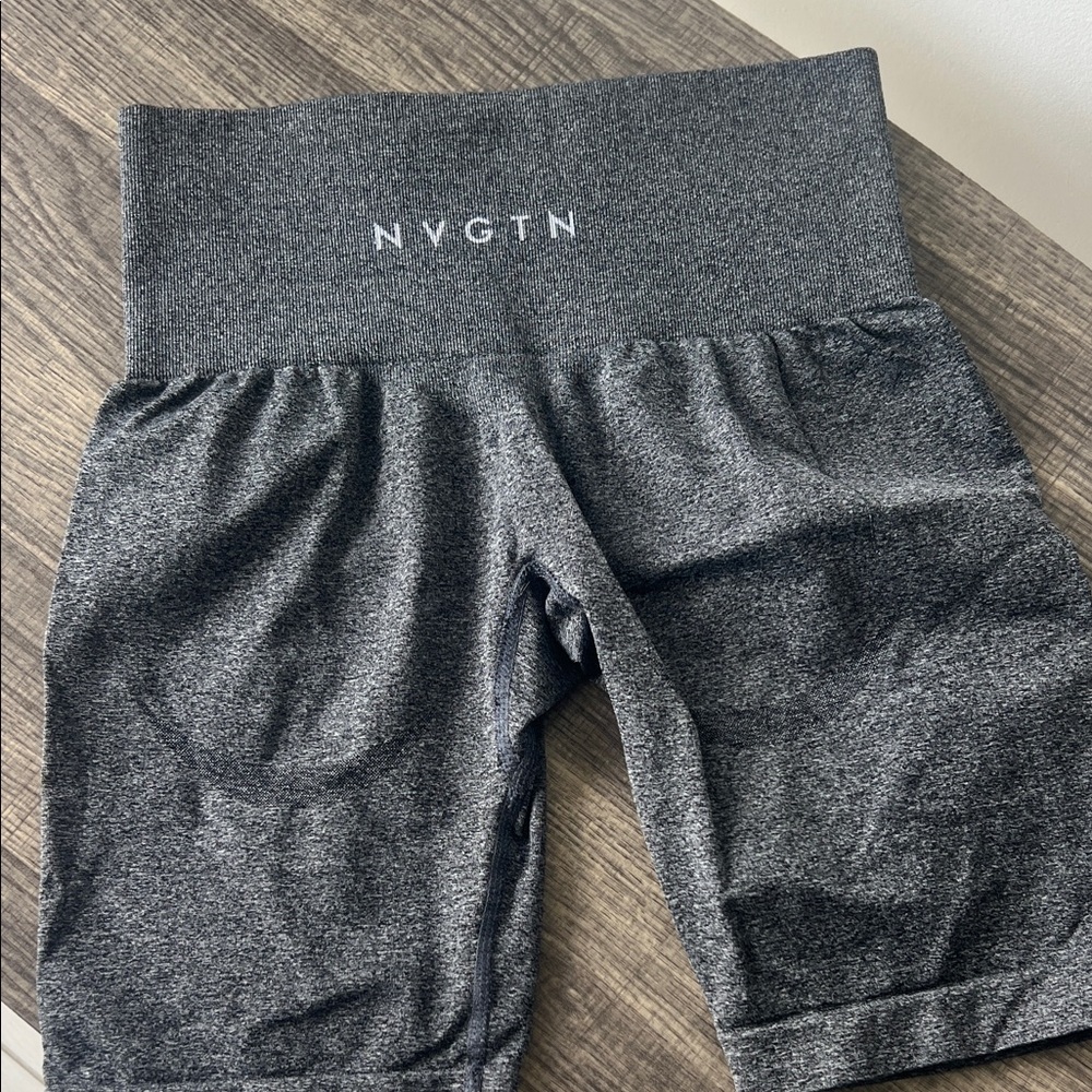 NVGTN Charcoal High-Rise Shorts